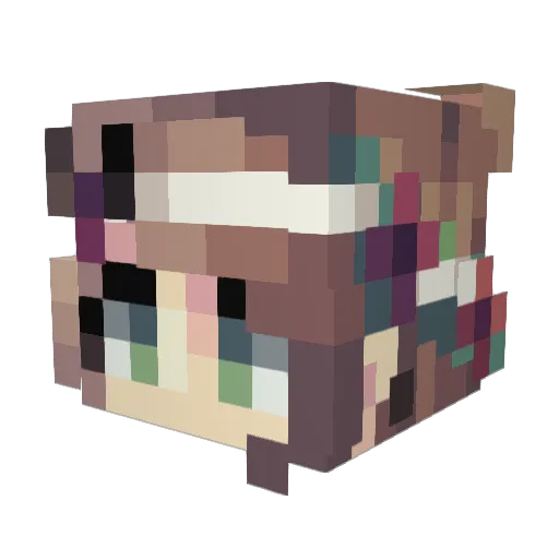 jaboop Minecraft avatar head, 3D render