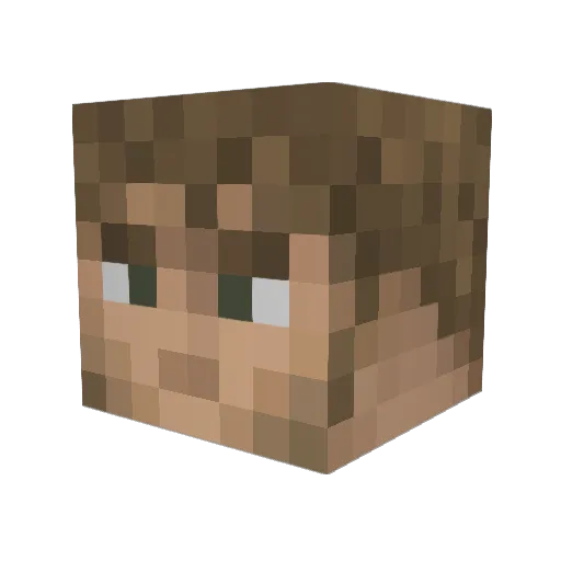 jabrd Minecraft avatar head, 3D render