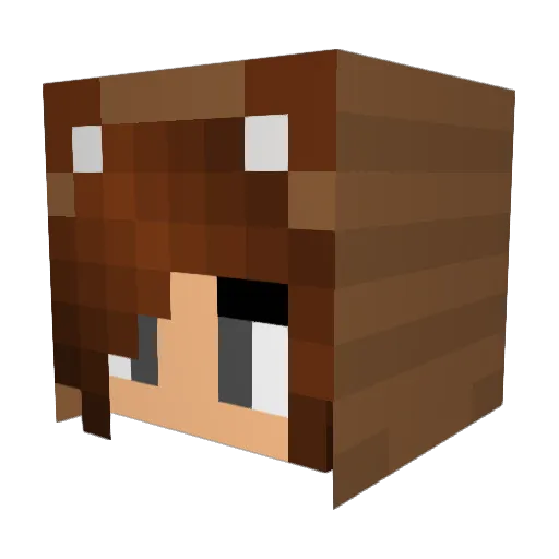 jacdanielle Minecraft avatar head, 3D render