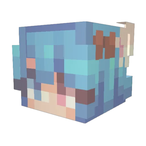 jacintakenobi Minecraft avatar head, 3D render