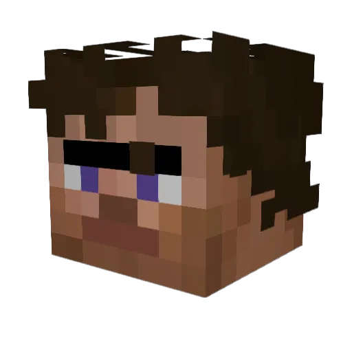 jack0bin Minecraft avatar head, 3D render