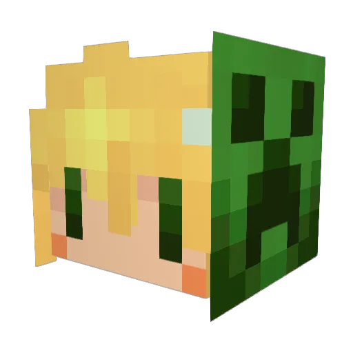 jackRantan Minecraft avatar head, 3D render