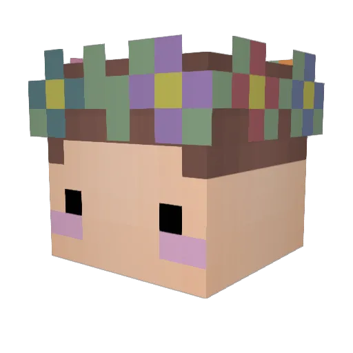 jack_plays_MC10 Minecraft avatar head, 3D render