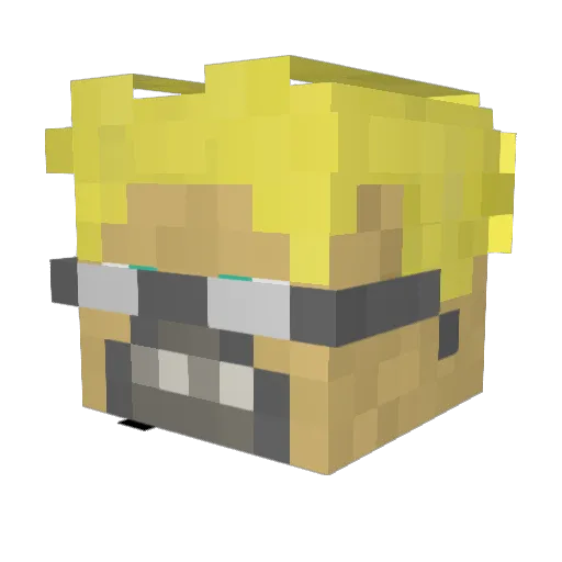 jack_zou Minecraft avatar head, 3D render