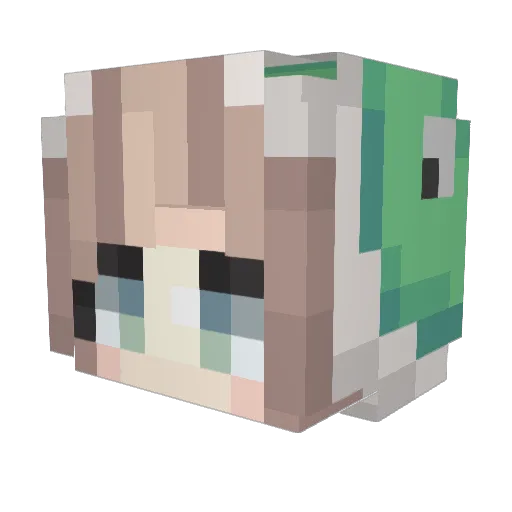 jackalblood Minecraft avatar head, 3D render