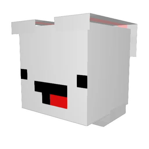 jackalxpe Minecraft avatar head, 3D render