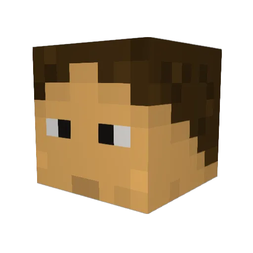 jackandjosh Minecraft avatar head, 3D render