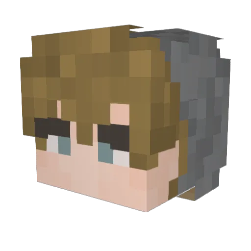 jackasaurus_Rex Minecraft avatar head, 3D render