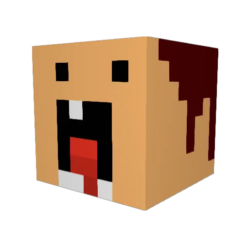 jackassftw Minecraft avatar head, 3D render