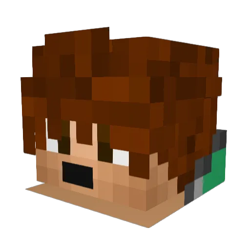 jackbil05 Minecraft avatar head, 3D render