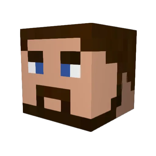 jackclass Minecraft avatar head, 3D render