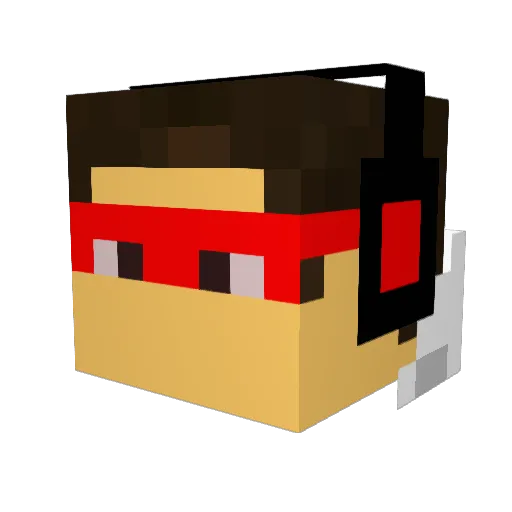 jackdamanz Minecraft avatar head, 3D render