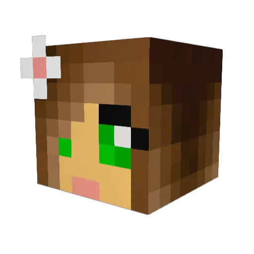 jackeely Minecraft avatar head, 3D render