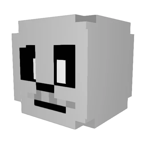 jackel666 Minecraft avatar head, 3D render
