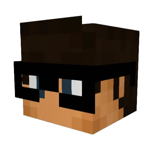jackeriajones Minecraft avatar head, 3D render