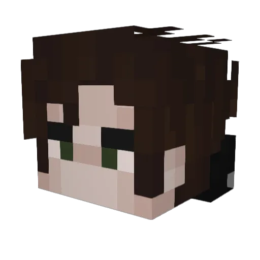 jackhanmaa Minecraft avatar head, 3D render