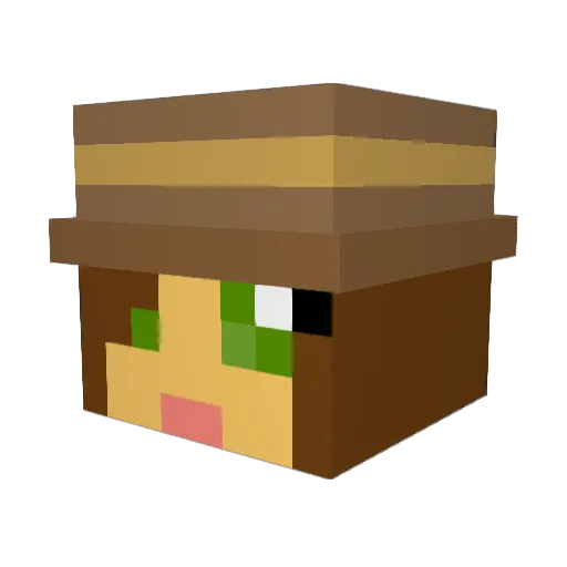 jackie_dooley Minecraft avatar head, 3D render