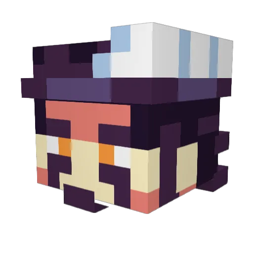 jackiechanlover Minecraft avatar head, 3D render