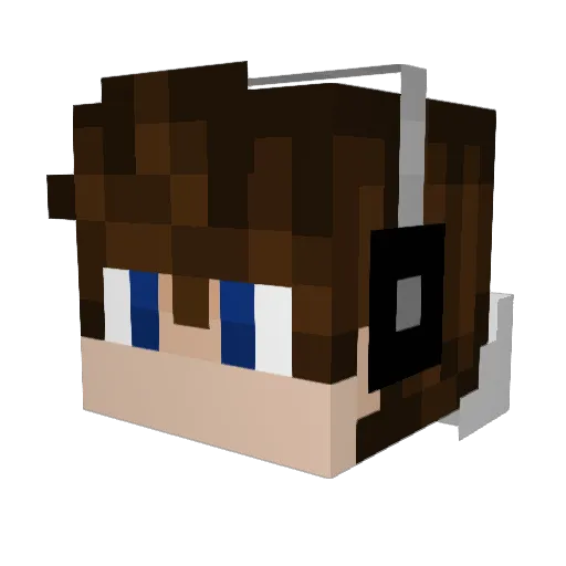 jackiecp Minecraft avatar head, 3D render