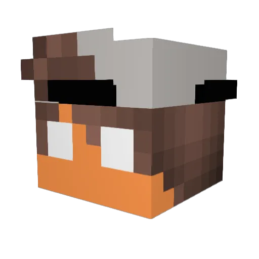 jackitup Minecraft avatar head, 3D render