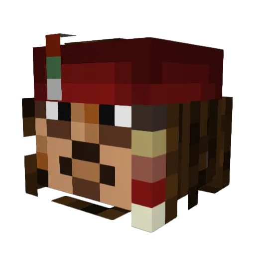 jackjacktomtom Minecraft avatar head, 3D render