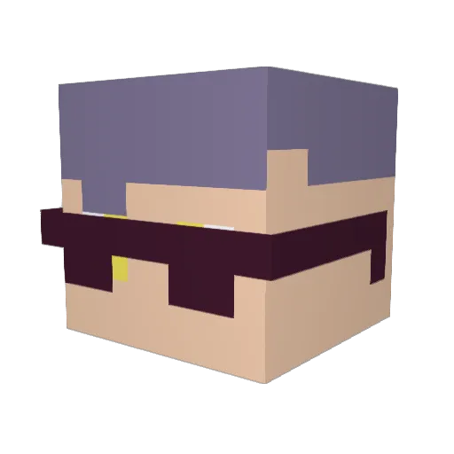 jackjamzMC Minecraft avatar head, 3D render