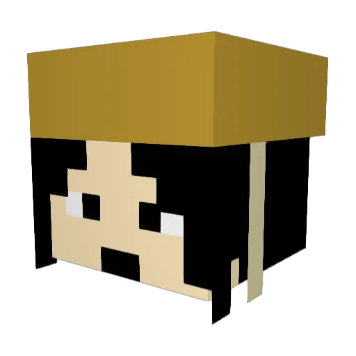 jackjun72 Minecraft avatar head, 3D render