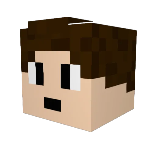 jackkonline Minecraft avatar head, 3D render