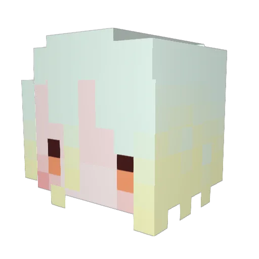 jacklin2004_416 Minecraft avatar head, 3D render