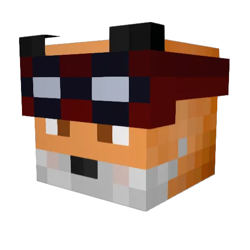 jacknapalm Minecraft avatar head, 3D render