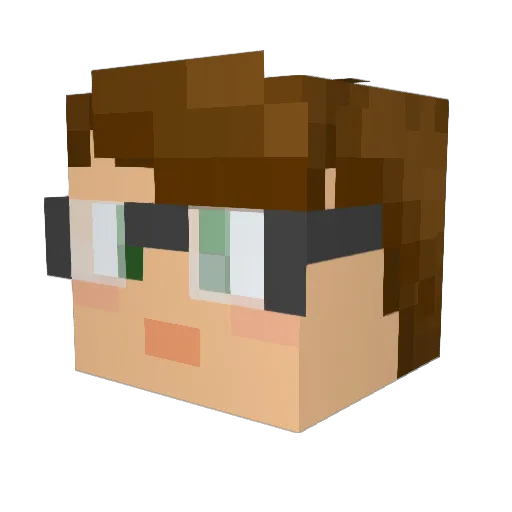 jackop Minecraft avatar head, 3D render