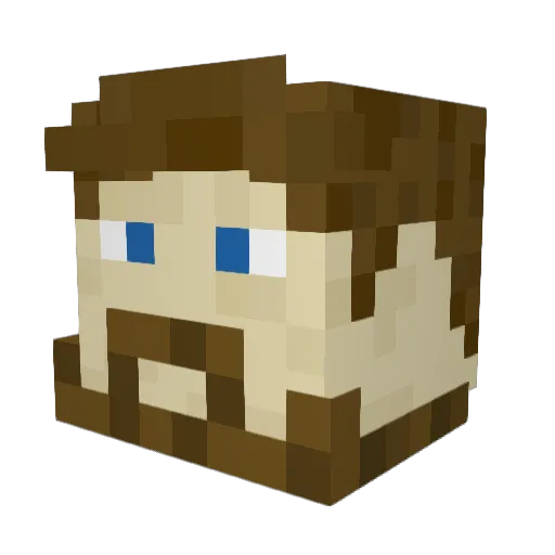 jackoworld Minecraft avatar head, 3D render