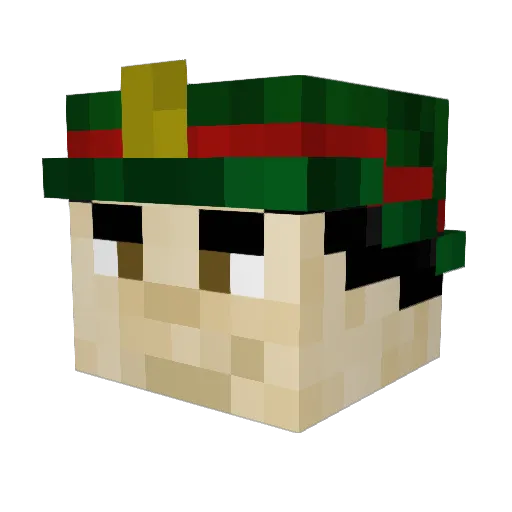 jackpat4 Minecraft avatar head, 3D render