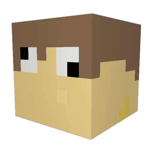 jackplays_01 Minecraft avatar head, 3D render