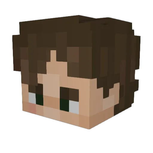 jackppaine Minecraft avatar head, 3D render