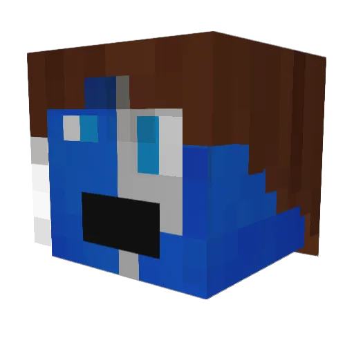 jackqb Minecraft avatar head, 3D render