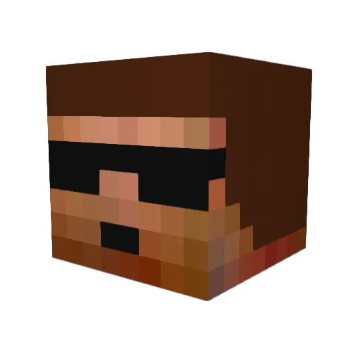 jackrabatics Minecraft avatar head, 3D render
