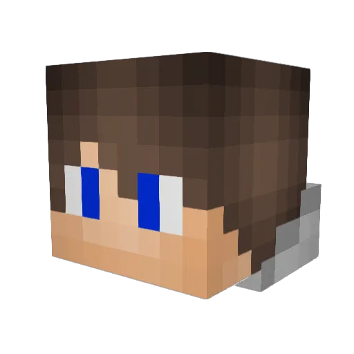 jackredsound Minecraft avatar head, 3D render
