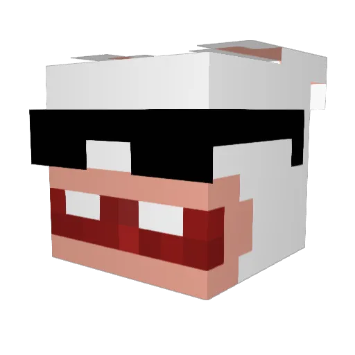 jackrood Minecraft avatar head, 3D render