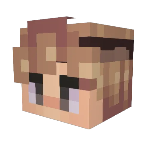 jacksim Minecraft avatar head, 3D render