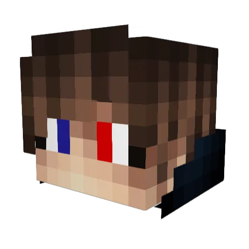 jackson75 Minecraft avatar head, 3D render