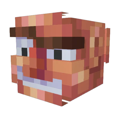 jackson827 Minecraft avatar head, 3D render