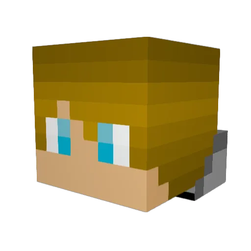 jacksondunn1 Minecraft avatar head, 3D render