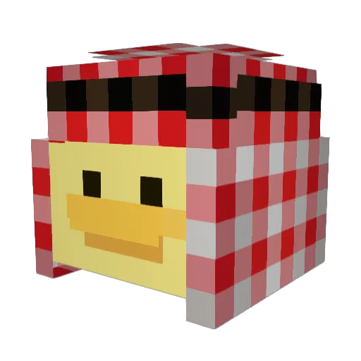 jacksonwyli Minecraft avatar head, 3D render