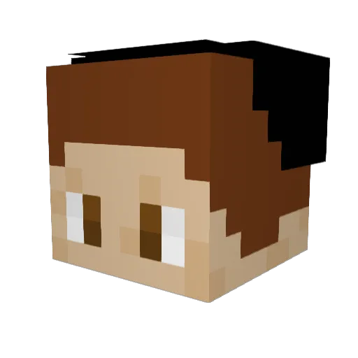 jacksterdraws_ Minecraft avatar head, 3D render