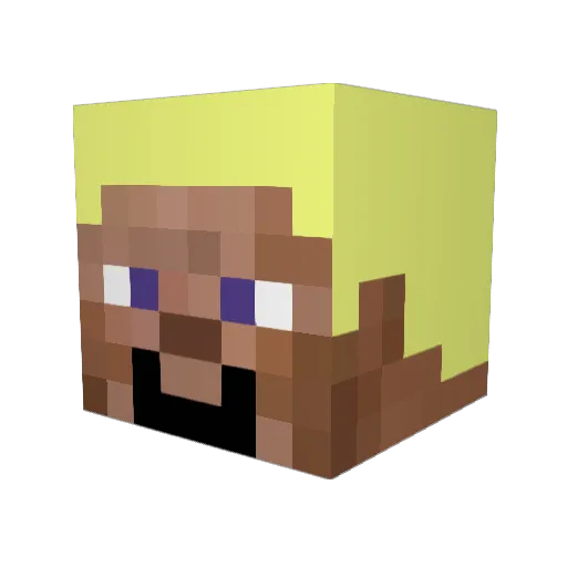 jackthedino Minecraft avatar head, 3D render