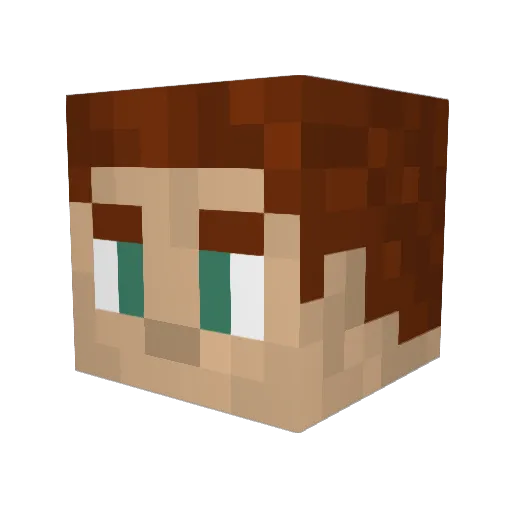 jacktobyabc Minecraft avatar head, 3D render