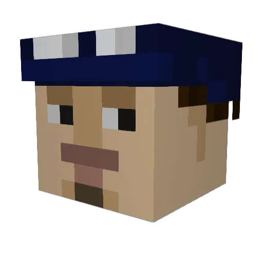 jacktomwalsh Minecraft avatar head, 3D render