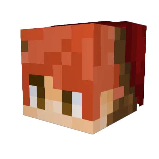 jackutha Minecraft avatar head, 3D render