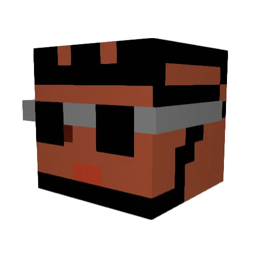 jacky_beck Minecraft avatar head, 3D render